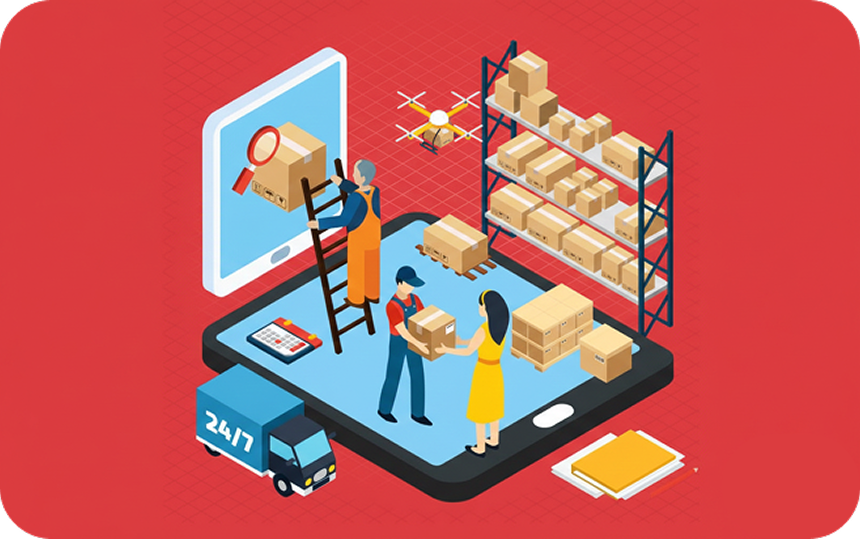 Иллюстрация склада