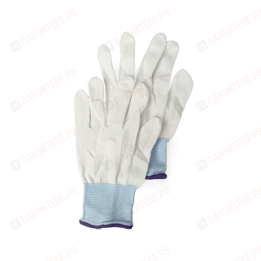 Перчатки нейлон, белые
