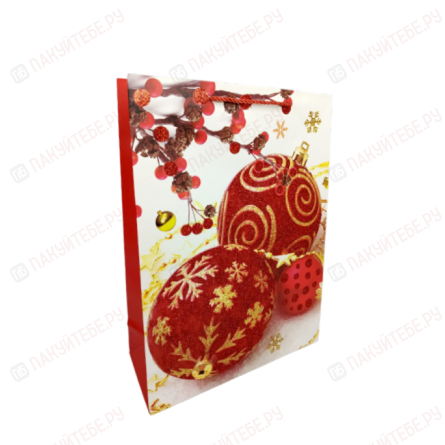 Пакет подарочный "Новогодний" 30х41,5х12см