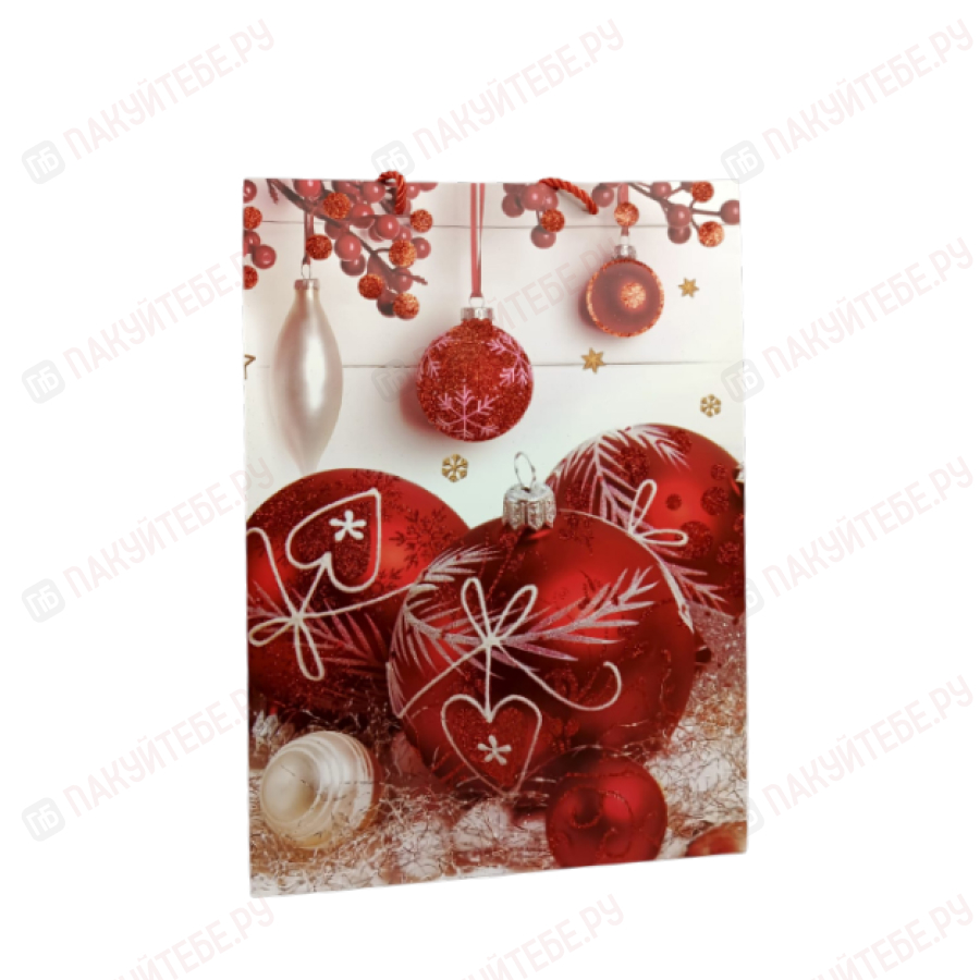 Пакет подарочный "Новогодний" 30х41,5х12см